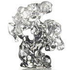 Deco 79 Glass Abstract Decorative Sculpture Freeform Home Decor Statue with Clear Square Base, Accent Figurine 6" x 3" x 10", Clear - size: 6" x 3" x 10"