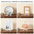 Acrylic Easel Display，Plate Stand for Display，Adjustable Clear Display Holder for 7" to 12" Platter, Book, Card, Frame, Picture, Artwork, Plaque ( Large-1pc 7"-12") - size: Large-1pc(7"-12")