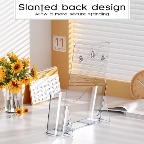Yookeer 10 Pieces Acrylic Brochure Holder Stand Pamphlet Holder 8.5 x11 Clear Literature Display Rack Plastic Flyer Display Stand for Vendors, Brochure, Trifold, Magazine, Pamphlet, Booklets, Menu - size: 8.5"x11"