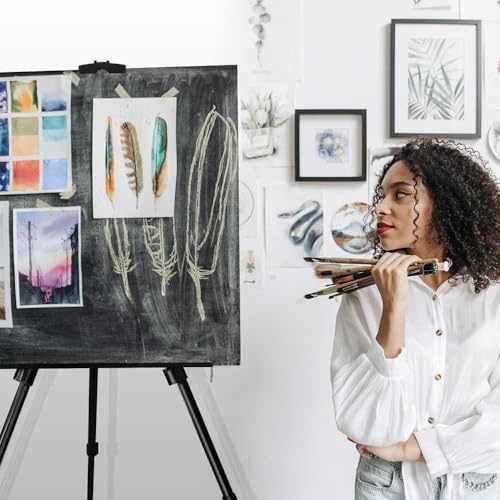 RRFTOK Easel Stand for Sign and Painting: Art Portable Adjustable Metal Tripod Easels for Display Height from 17 to 66 Inch -Canvas Stand for Table-Top/Floor Paint - Gifts for Teens Art Supplies - style: 66BC 1-pack