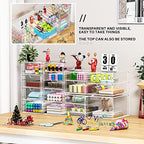 caktraie Makeup Organizer Storage With 16 Drawers, 4 Pcs Desktop Office Supplies, Desk Organizers, Clear Accessories, Dustproof Storage Drawer and for Make Up, Jewelry, Pen, Stationary - size: 16 Drawers