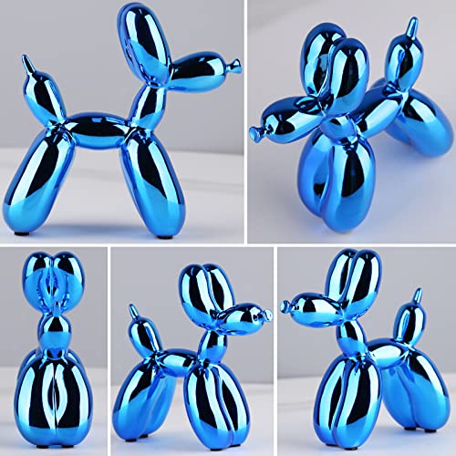Blue Balloon Dog Decor,Balloon Animal Decor,Shelf Decor Preppy Room Decor,Cute Statue Home Decor, Bedroom Modern Sculpture Desk Decor,Office Gold Decorations Small Figurines - color: Blue, size: 3.9*3.9*1.5inch