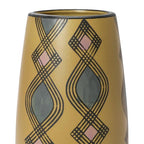 Bloomingville Hand Painted Stoneware Vase with Pattern, Lavender and Sand