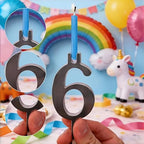 Reusable Stainless Steel Number Candle Holder Set for Birthday Cakes