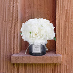 MOOMASS Artificial Peony and Glass vase Decoration, Ins Style Artificial Flower Glass Bottle Set - color: White