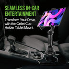 Cellet Cup Holder Tablet Mount, Car Cradle Holder Compatible for All iPad, Pro, Air, Mini Samsung Galaxy Tablet, Amazon Fire Microsoft Surface - style: Tablet Holder Height - 13 in