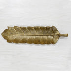 BBH Home's Handmade Gold Novelty Shaped Aluminium Tray 15.78 x 3.74 x 1.18 AMBBVK033AB2020 - color: Gold