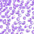 DomeStar 550PCS Small Purple Vase Fillers, Acrylic Fake Ice Rocks Purple Gems Crystals Plastic Diamonds Table Centerpiece Fish Tank Table Scatter Photography Props Display Decor (0.4 * 0.6inch) - color: Bright Purple