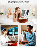 Miledi Tablet Pillow Stand, Compatible with 4.7"-12.9" Kindle, iPad, Phone/Tablet, 360° Rotating Phone Holder for Bed, Detachable Bowl, Reading and Relaxation on Bed (Terracotta) - color: Terracotta