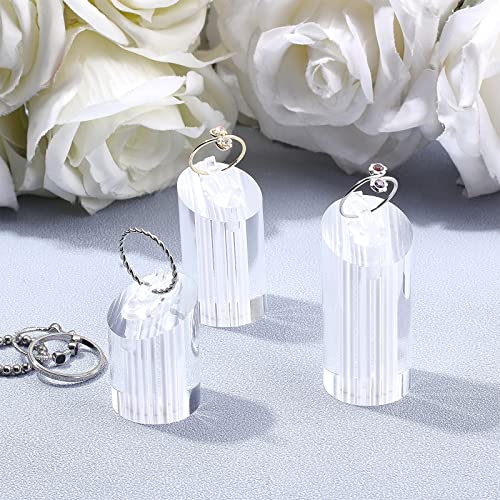 NBEADS 3 Pcs Acrylic Jewelry Display Stand Ring Showcase Display Holder Showcase Jewelry Organizer Holder for Rings Trade Show Countertop Ring Bearer, Clear - color: Clear, size: S:0.98×1.57"/M:0.98×2.05"/L:0.98×2.24"