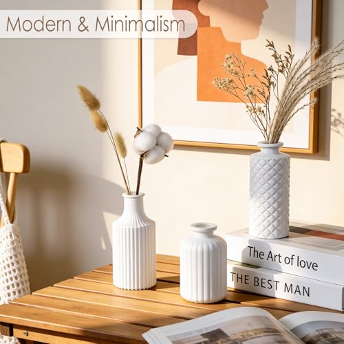 Matte White Glass Bud Vase Set of 12 – Small Minimalist Vases for Easy Home Styling, Perfect for Windowsills, Bedrooms, Bathrooms, and Table Centerpiece Décor - color: White-12pcs