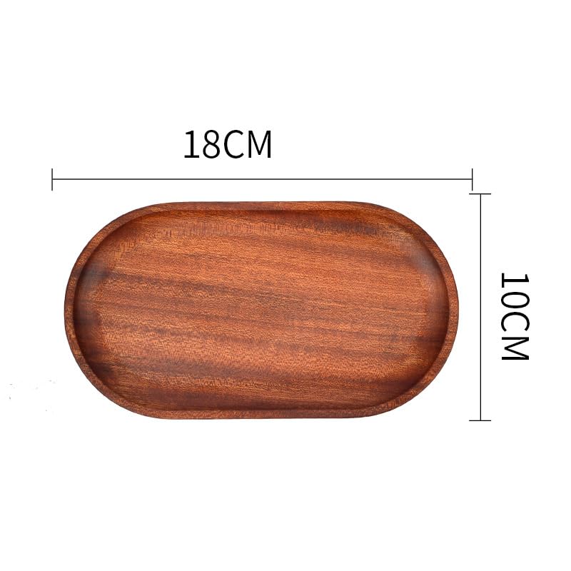 2 Pack Solid Wood Serving Platters and Trays of Natural Wood with Edge,Rectangular Avoid Sliding and Spilling Food (Walnut Trays x 2Pack) - color: Walnut Trays 2pack