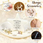 PUDDING CABIN Best Friend Gift - Good Friends are Like Stars Ceramic Jewelry Dish, Star-Shaped Ring Holder for Vanity, Friendship Gift for Women, BFF, Sister - style: Start Friend