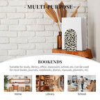 Minimalist Fragmented Angular Shapes Bookends for Shelves 2 Pcs Wooden Book Stopper Organizer for Home Office Libraries