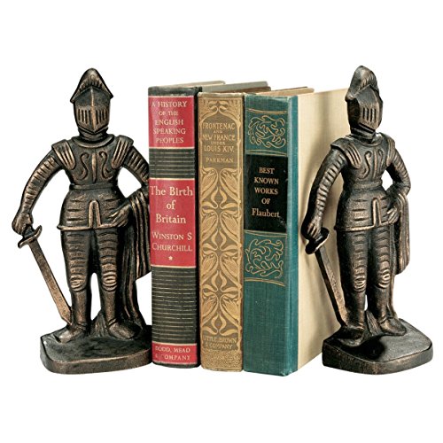 Design Toscano SP14917 Medieval Knight Iron Bookends, bronze - style: Medieval Knight