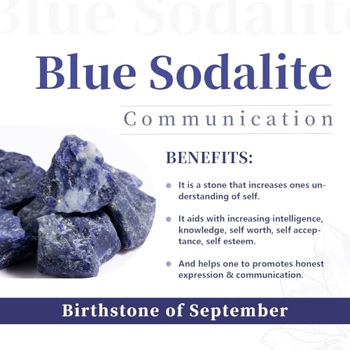 rockcloud Natural Raw Blue Sodalite Taper Tea Light Candle Holder Air Plant Holder Healing Stone Home Decoration Figurine - color: Blue