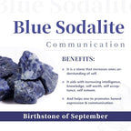 rockcloud Natural Raw Blue Sodalite Taper Tea Light Candle Holder Air Plant Holder Healing Stone Home Decoration Figurine - color: Blue
