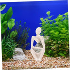 Abstract Thinker Statue Decorative Figure Modern Resin Sculpture Decor for Home Office and Aquarium Aesthetic Abstract Figurine Ornament