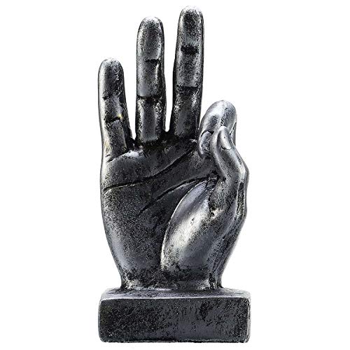 Nice purchase Hand Finger Gesture Desk Statues Fingers Sculpture Creative Home Living Room Cabinet Shelf Decoration (OK Gesture in Silver) - color: Ok Gesture in Silver