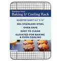 Ultra Cuisine Stainless Steel 8.5 x 12-inch Cooling and Baking Rack - Oven-Safe - Dishwasher-Safe - Heavy Duty - Tight Wire Bake for Oven Cooking - Quarter Sheet Pan - Ideal as Roasting Rack - size: 8.5" x 12.0" 1-Pack