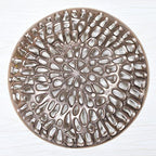 BBH Home's Handmade Bronze Novelty Shaped Aluminium Tray 5.51 x 5.51 x 1.37 AMBBVK063AB2020 - color: Bronze