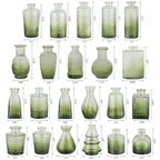 RUCKACE Bud Vases in Bulk 22 Green Glass Small Vases Flower Vase Bulk for Centerpiece Table Wedding Decorations Home Decor Party(Gradient Green 22 Pack) - style: Gradient Green 22 Pack