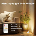 Kimjo Spot Lights Indoor, 4000mAh Rechargeable Plant Spotlight Indoor with Remote, Battery Operated Picture Lights with Timer Dimmable, Uplighting for Wall Art Display - color: White