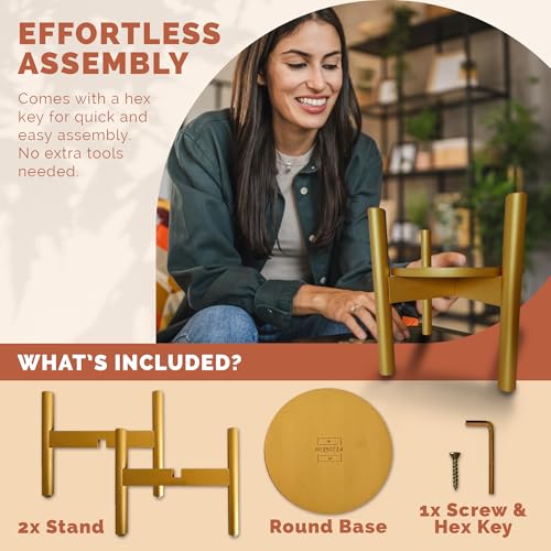 Bamboo Plant Stand Indoor – Water Dispenser Stand, Multi-Purpose Bamboo Base & Plant Stands Indoor for Home and Office Décor