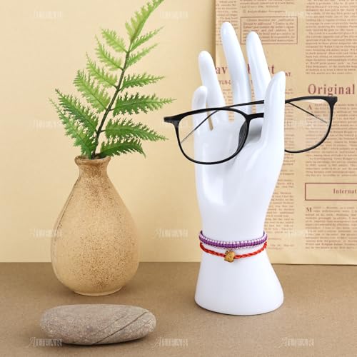 AUEAR, Female Mannequin Hand Display for Jewelry Holder Bracelet Necklace Ring Stand (White, 8.66"x2.95", 1 Pack) - color: White, size: 1 Pack