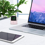 AhaStyle iWatch Stand Silicone Charging Dock Holder for Apple Watch Ultra 2, Ultra, SE2, Series SE, 7 6 5 4 3 2 1 (45/44/42/41/40/38mm), (Pink) - color: Pink