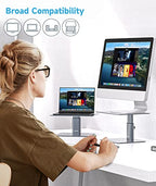 BoYata Monitor Stand, Adjustable Monitor Riser Metal Computer Stand Compatible with TV, PC, Laptop, Computer, iMac, and All Screen Display-Space Grey - color: Space Grey