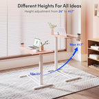 FLEXISPOT H7 Adjustable Overbed Bedside Table with Wheels Pneumatic Mobile Standing Desk Laptop Desk Rolling Computer Cart Movable Overbed Table Hospital Home Use(27.6" W x 15.7" D, Pink) - color: Pink, size: Small