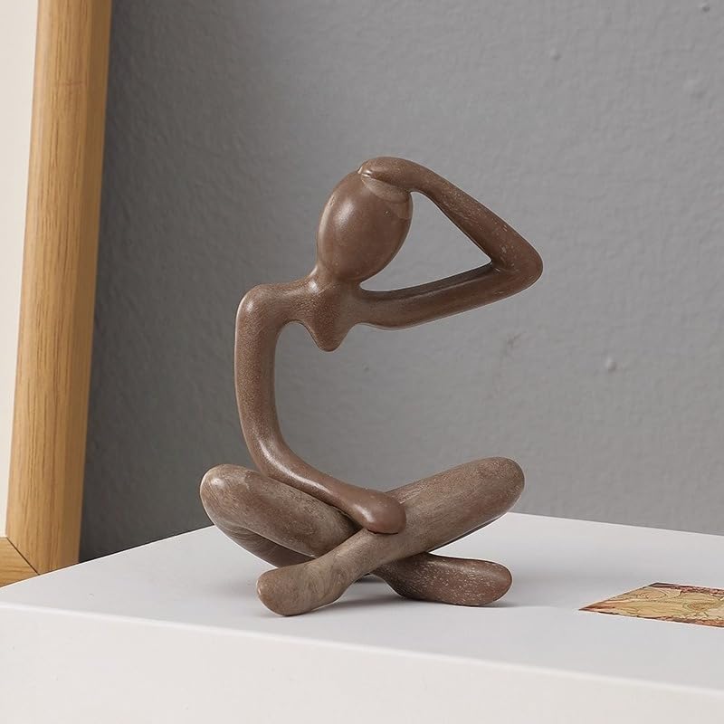 Abstract Figure Decor Sculptures - Creative Art Ornaments for Home Entryway, Living Room & Bedroom Tabletop Decoration (brown3) - color: Brown3