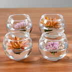 FrutPunch Candle Holder, Glass Candle Holder, Transparent Votive Candle Holders, Can be Used for Engagement, Wedding, Party, Gift Giving and Other Occasions Set of 6