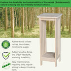 International Concepts Mission Plant Stand, 30-Inch High, Solid Parawood, Unfinished - size: 30 Inch