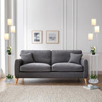Floor Lamps for Living Room, 3-Lights Modern Floor Lamp with Shelves, Chrome Standing Lamp with Fabric Shade and Foot Switch, Shelf Standing Lamps with Table, Tall Lamps for Bedroom Office - style: Chrome-Fabric Shade
