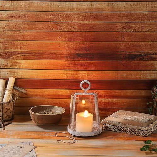 6" Wide Modern Farmhouse Metal Hurricane Candle Holder with Handmade Sturdy Glass Sleeve in Vintage White for Pillar Candle & Plants, Glass Hurricane Lantern, Industrial, Minimalistic - color: White Shabby, size: 6"x10"