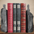 Large Decorative Bookends, 6.7" Book End Resin Collectibles, Decorative Book Stopper Binder and Dividers for Library Office Home(6.7") - size: 6.7"