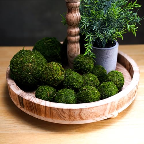 BYHER Natural Green Moss Decorative Ball,Handmade (2"-Set of 12) - size: Small-2"-Set of 12
