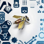 3D Metal Model Kits Puzzle for Adults, Steampunk Electric Mechanical, Assembly DIY Gift Craft Hobby for Men Christmas Decorations Insect Brass Puzzle (Fly) - style: Fly