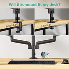 WALI Triple Monitor Mount for 13-32 inch Screens, Adjustable 3 Monitors Desk Mount with Swivel, Tilt, Clamp & Grommet Kit, Triple Monitor Stand for Desk, VESA 75x75/100x100mm (GSDM003), Black - size: 13"-32", style: Triple Arms