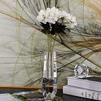 kitCom Series Crystal Vase, Flower Vase, Suitable for Home Decor, Wedding or Gift - 8.3 Inch Luxury Crystal Flower Vase - size: 8.3×2×2 inches