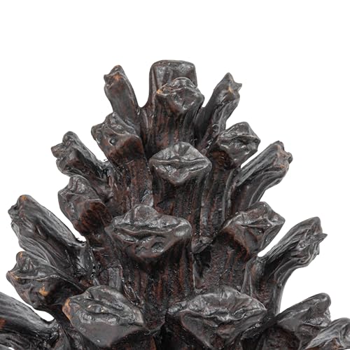 Creative Co-Op Pinecone Shaped Resin Bookends (Set of 2 Pieces) - color: Bronze