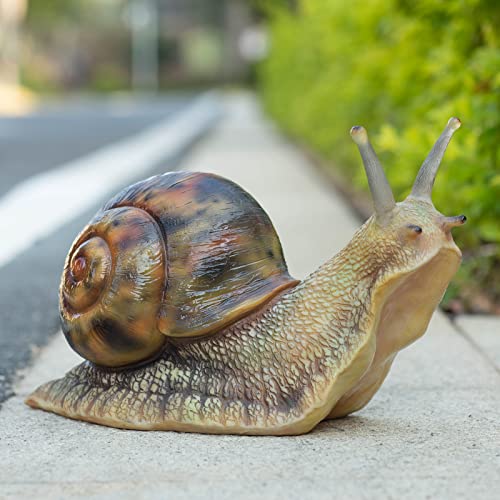 Garden Snail Sculpture, Reptile Resin Sculpture, Suitable for Outdoor Courtyard Pond Garden Lawn Decor Landscape, is The for Garden Enthusiasts (4 inches) - size: 4inch