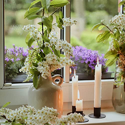 4 Pcs Black Candle Holders Retro Candlestick Holder Farmhouse Decor for Home Wedding Party Anniversary Housewarming Gifts for Women Men - color: 211165-4