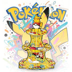 For Cartoon Themed Party Supplies and Decorations, a Three-Tiered Cupcake Stand, a Display Stand for Birthday Desserts and Cakes, which is Suitable for Cute-Style Birthday Decorations.