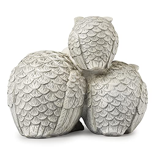 Garden Items Owls Garden Statue, one Size, Light Gray - size: One Size