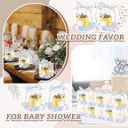 Cunno 36 Set 3.5 x 3.5 x 4.3 in Candle Gift Package Valentine's Transparent Box 4-18 oz Handmade Tealight Candle Holder Paper Bottom Ribbon for Wedding Baby Shower Party Mug(Silver) - color: Silver