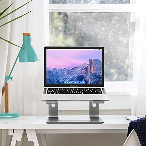 BESIGN LS03 Aluminum Laptop Stand, Ergonomic Detachable Computer Stand, Notebook Holder Compatible with Air, Pro, Dell, HP, Lenovo More 10-15.6" Laptops, Gray - color: C-Gray