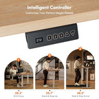 FEZIBO Standing Desk, 63×28 Inches Electric Height Adjustable, Sit Stand Up Table, Computer Office Desk with Splice Board, While Frame/Maple TOP - color: Maple, size: 63 x 28